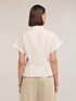 Camicia in mussola a righe lurex image number 1