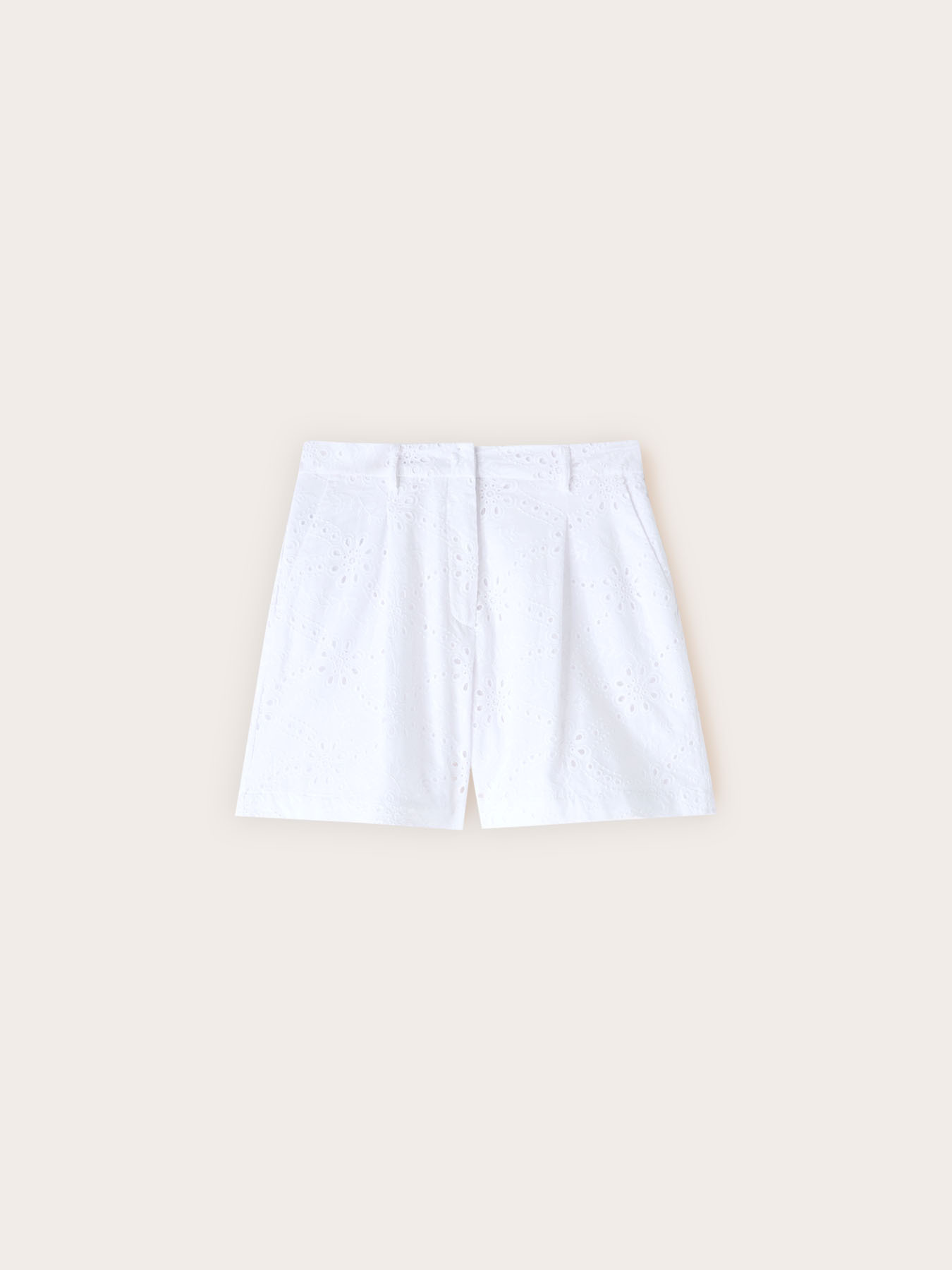 Shorts a vita alta in sangallo image number 4