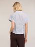 Camicia in mussola a righe lurex image number 1