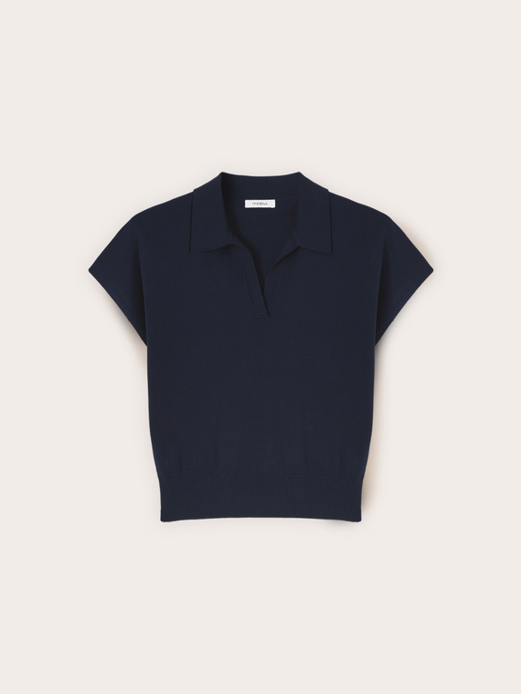 Polo in maglia misto viscosa