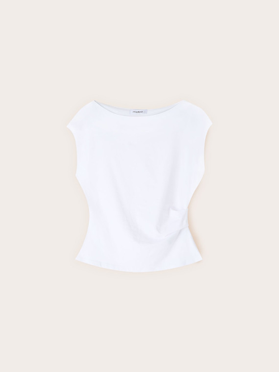 Top con drappeggio laterale