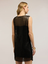 Vestito corto in rete con paillettes image number 1