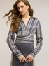 Vestito chemisier in raso fantasia foulard image number 3