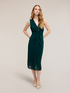 Vestito tubino in georgette con drappeggio image number 2