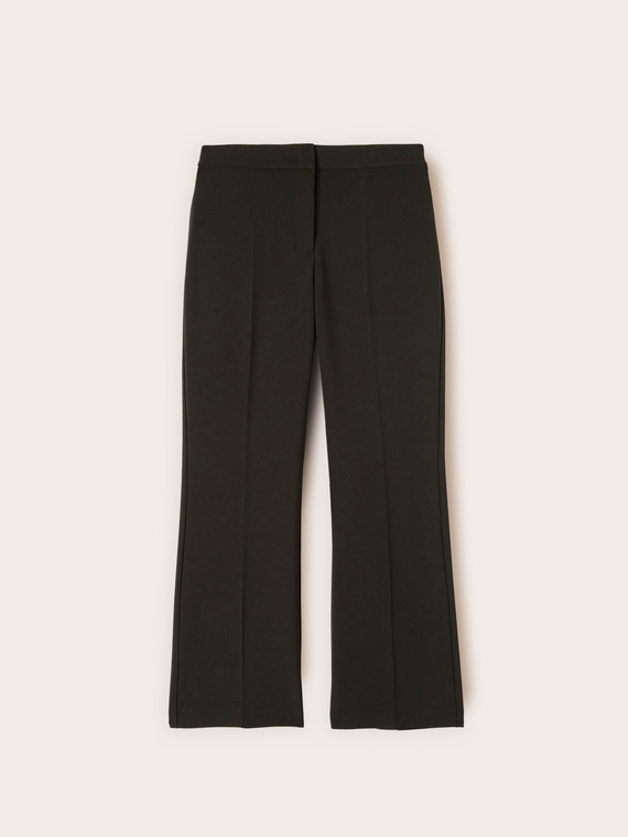 Pantaloni cropped in cady cr&ecirc;pe