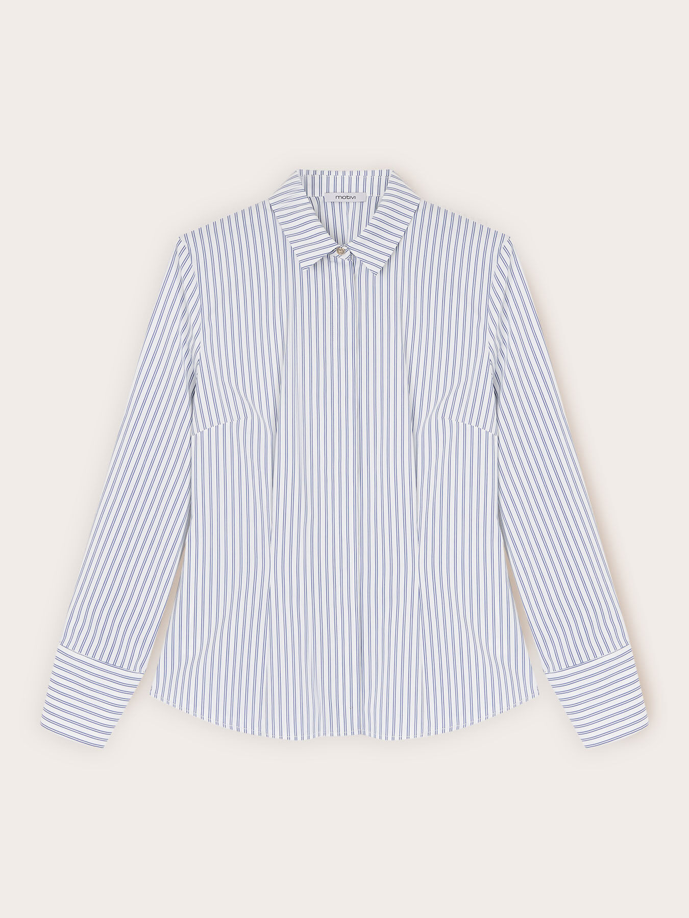 Camicia in popeline a righe image number 4