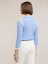 Cardigan in maglia fine con inserti traforati image number 1