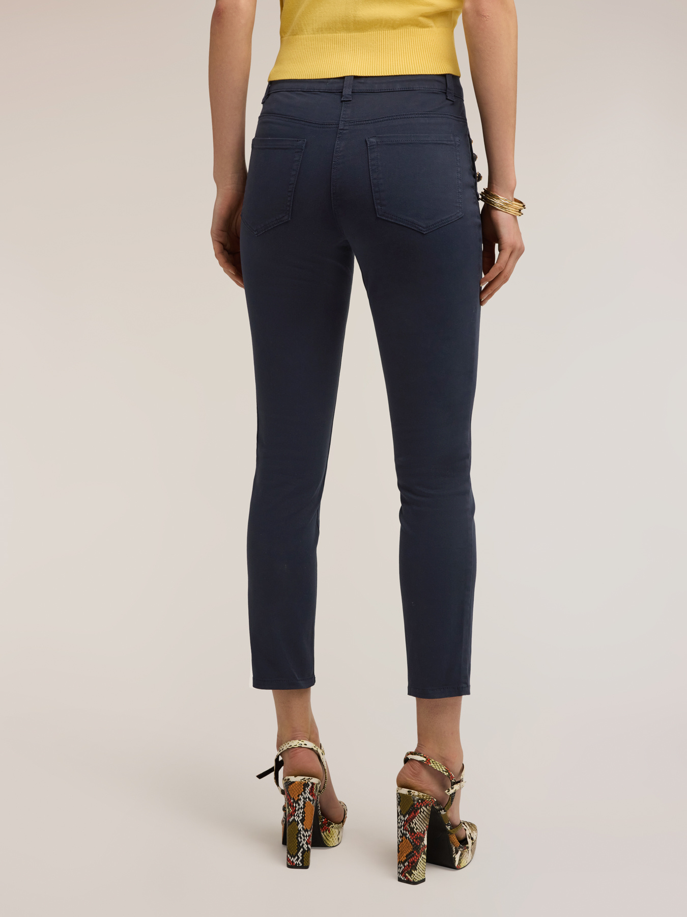 Pantaloni slim in drill di cotone image number 1
