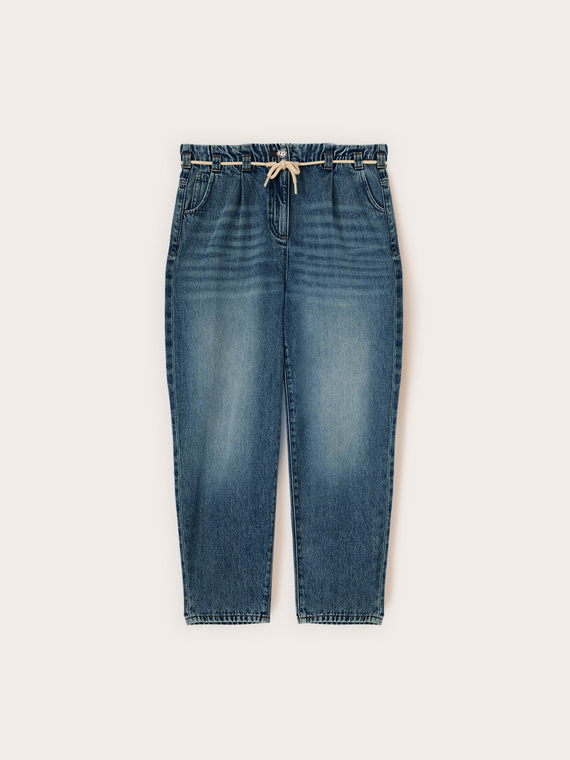 Jeans boyfriend con coulisse