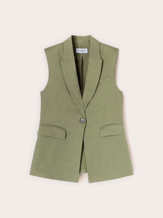 Gilet sartoriale in misto lino