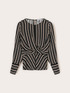 Blusa a righe con incrocio image number 4