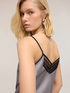 Top in raso con bordo in tulle image number 3