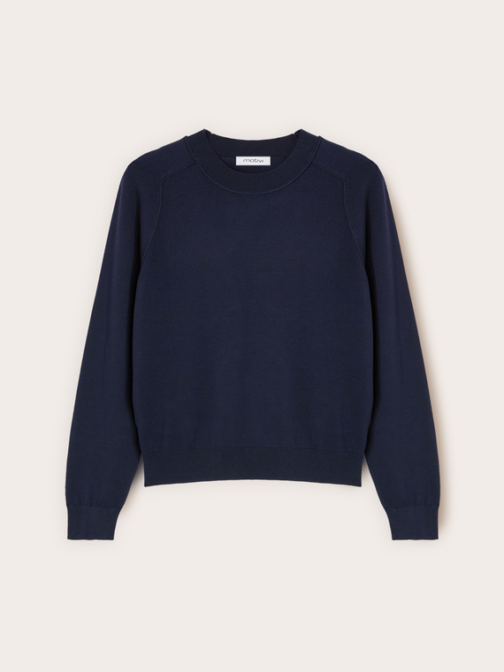 Maglia girocollo con maniche a martello