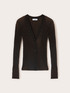 Cardigan a coste vanis&eacute; image number 4