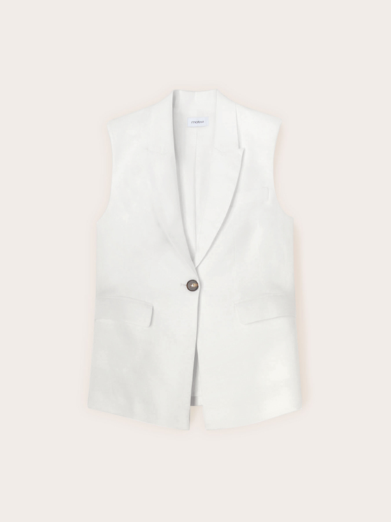 Gilet sartoriale in misto lino