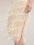 Gonna tubino in tulle con frange image number 3