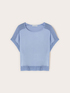 Blusa in raso con scollo a barchetta image number 4