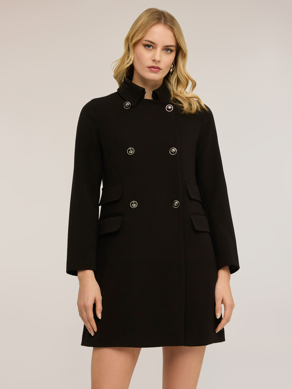 Cappotto doppiopetto in poliviscosa