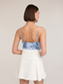 Top a righe con pizzo e stampa floreale image number 1