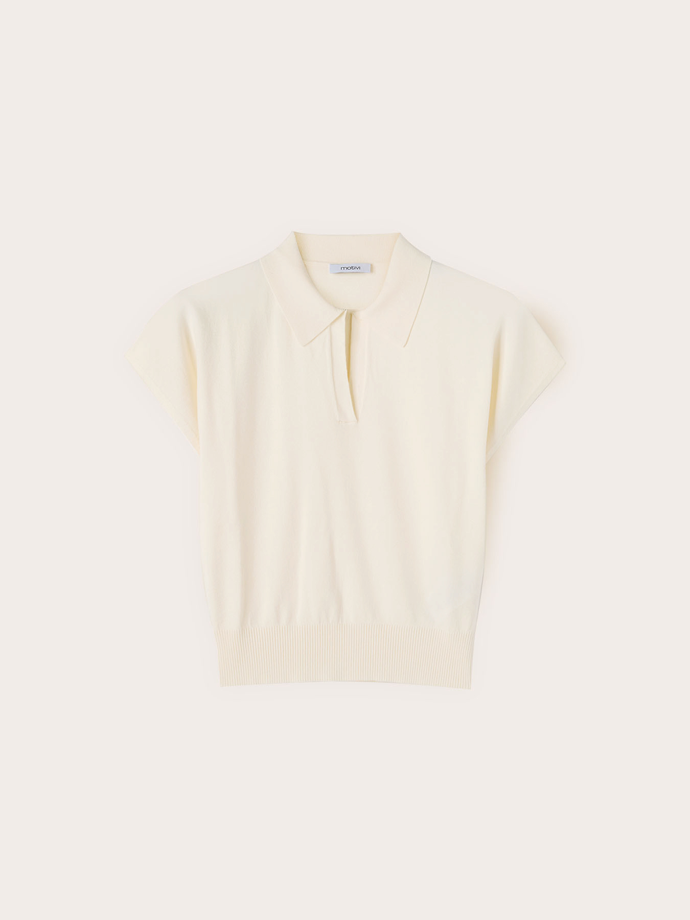 Polo in maglia misto viscosa image number 3