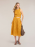 Gonna a pieghe in pizzo macram&eacute; image number 0