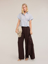 Camicia in mussola a righe lurex image number 3
