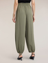 Pantaloni con drappeggio in twill image number 1