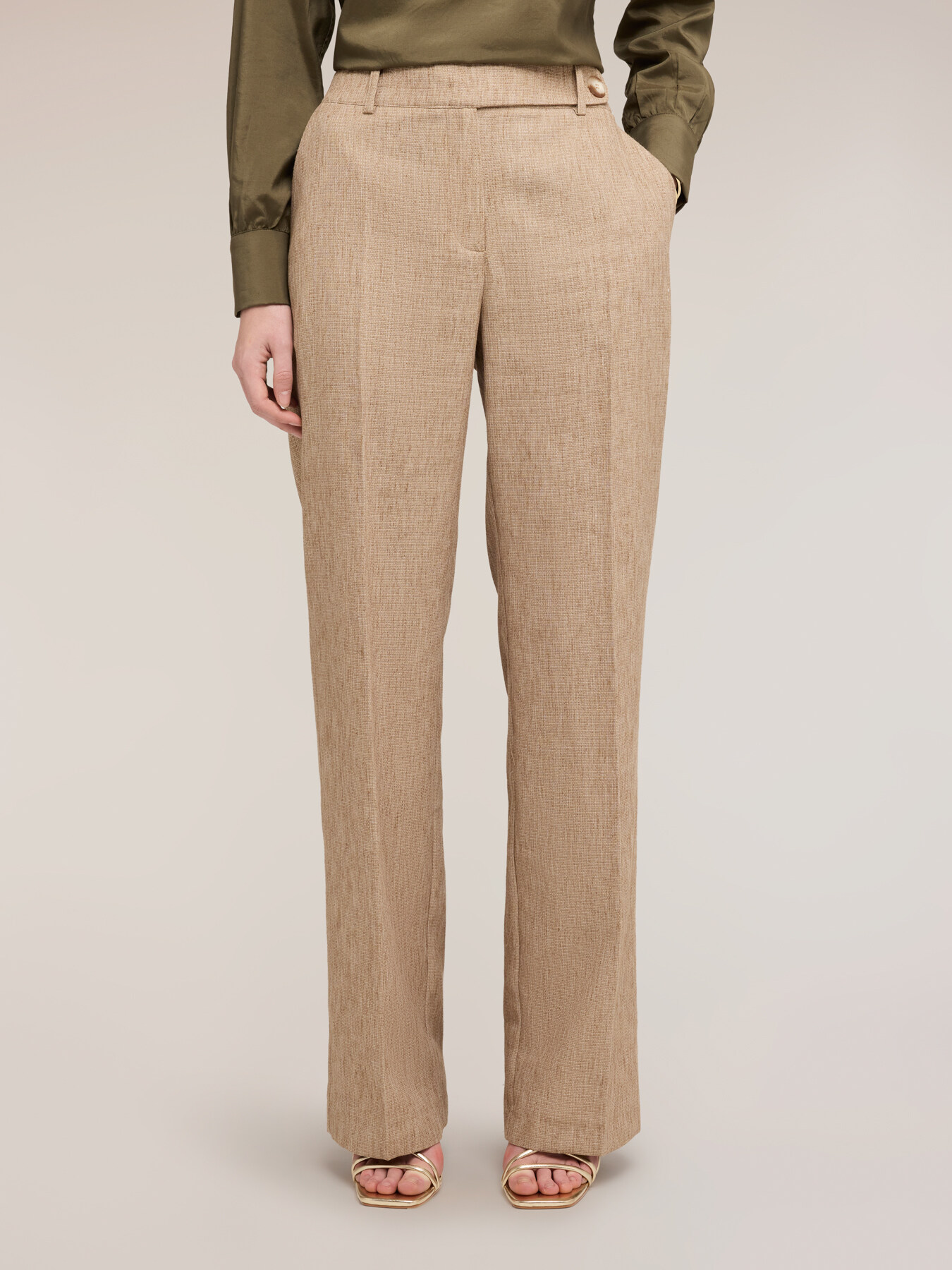 Pantaloni palazzo misto lino image number 2