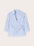 Camicia wrap in popeline a righe image number 4