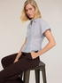 Camicia in mussola a righe lurex image number 2