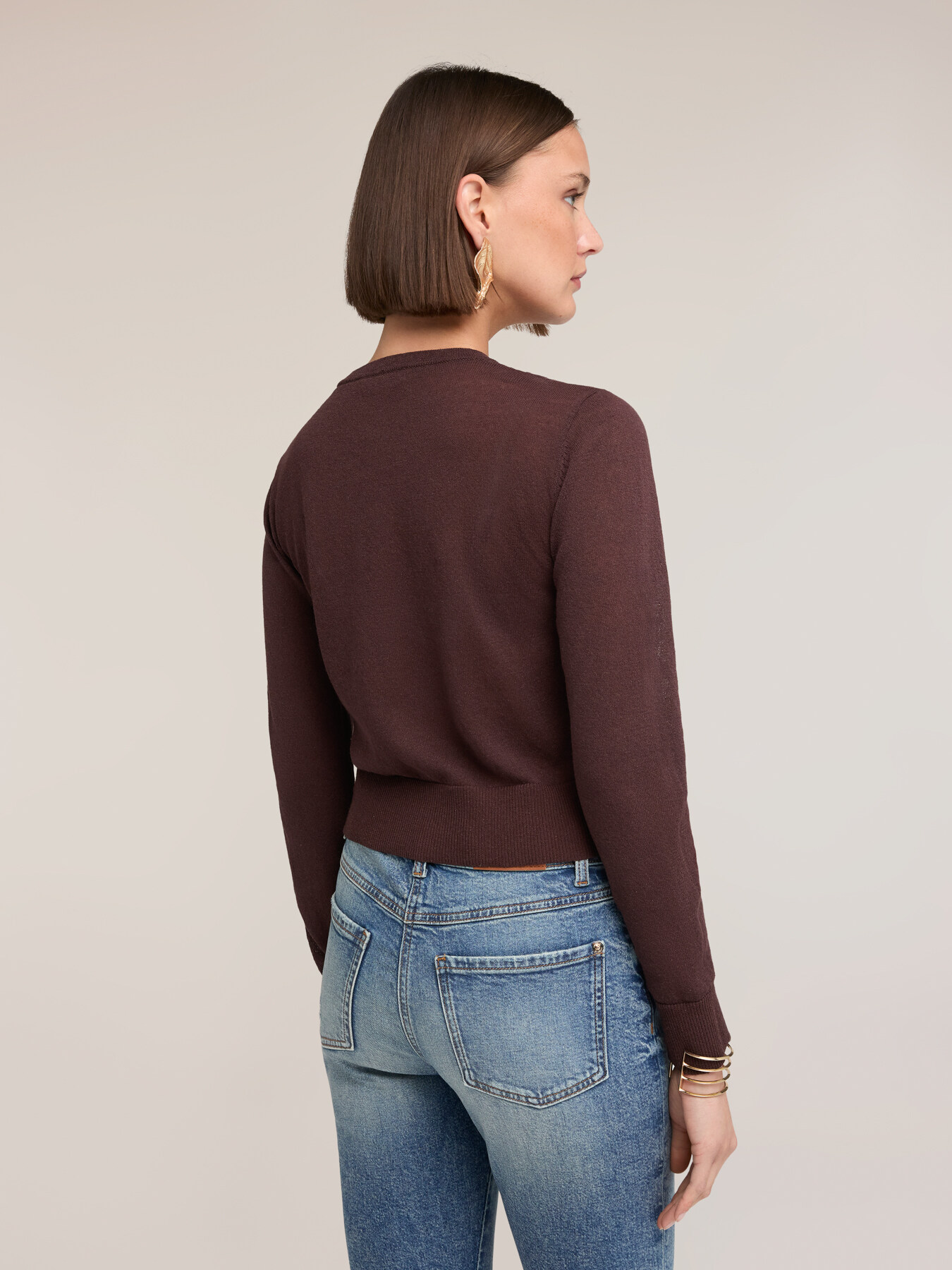 Cardigan in misto lino image number 2