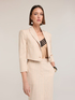 Blazer spencer in misto lino a righe image number 2