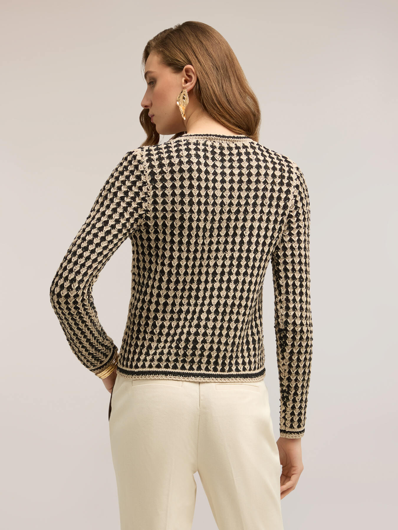 Cardigan in maglia traforata image number 1