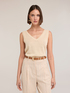 Top in maglia misto lino image number 0