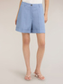 Shorts in misto lino con risvolto image number 2