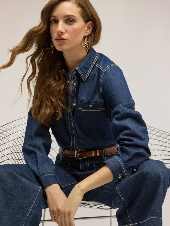 Camicia in denim con tasche