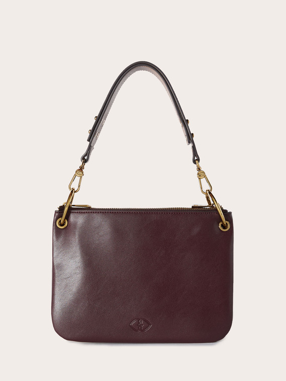 Borsa twins in tessuto spalmato