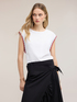 Top in jersey con bordi colorati image number 0