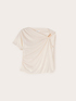 T-shirt laminata con scollatura asimmetrica image number 0