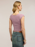 Maglia slim in lurex a coste image number 1