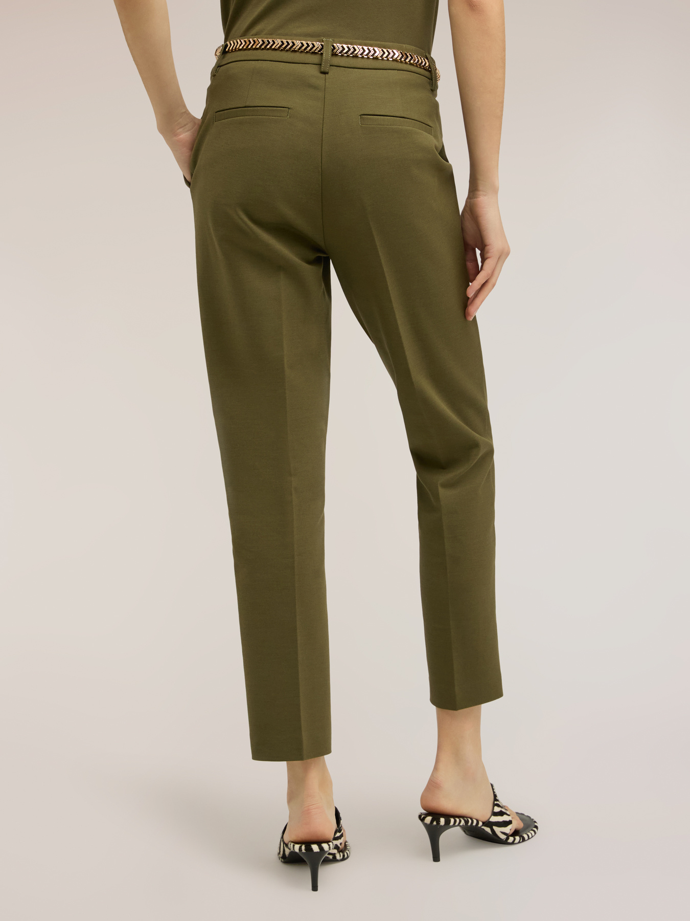Pantaloni regular misto cotone viscosa image number 1