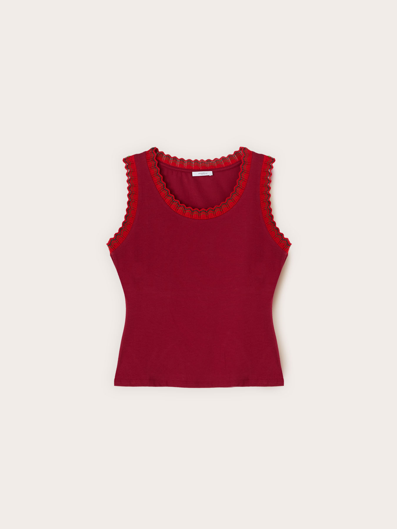Top in jersey con bordo in maglia image number 4