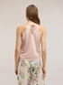 Top halter neck con inserti in pizzo image number 1