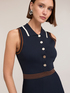 Vestito linea ad A con colletto polo image number 2