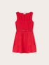 Vestito corto in cotone con cintura image number 4