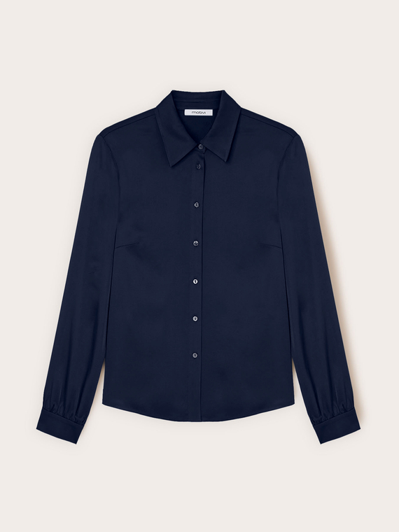 Camicia in raso di viscosa