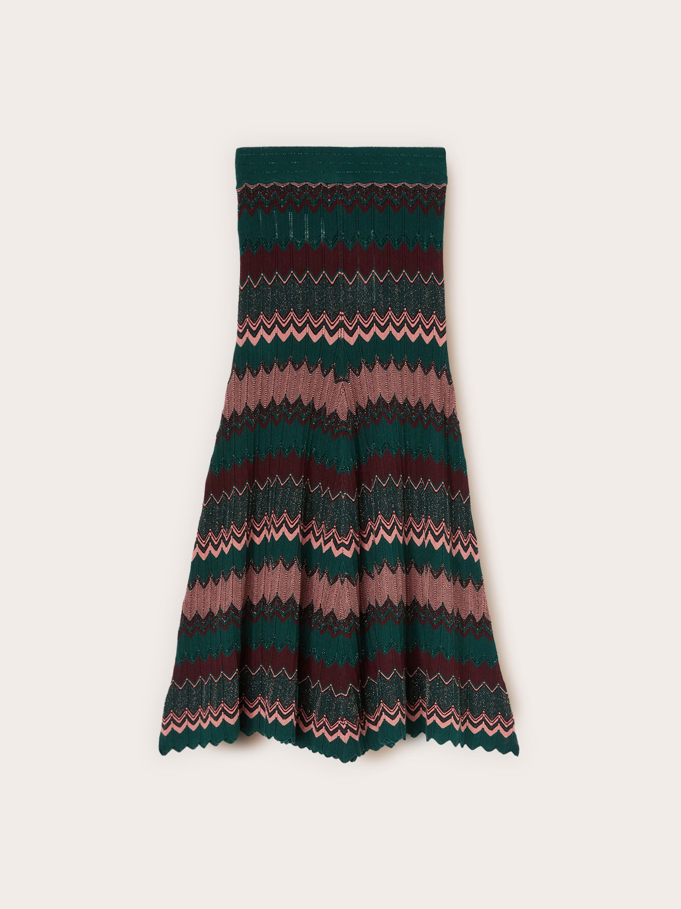 Gonna in maglia fantasia chevron image number 4