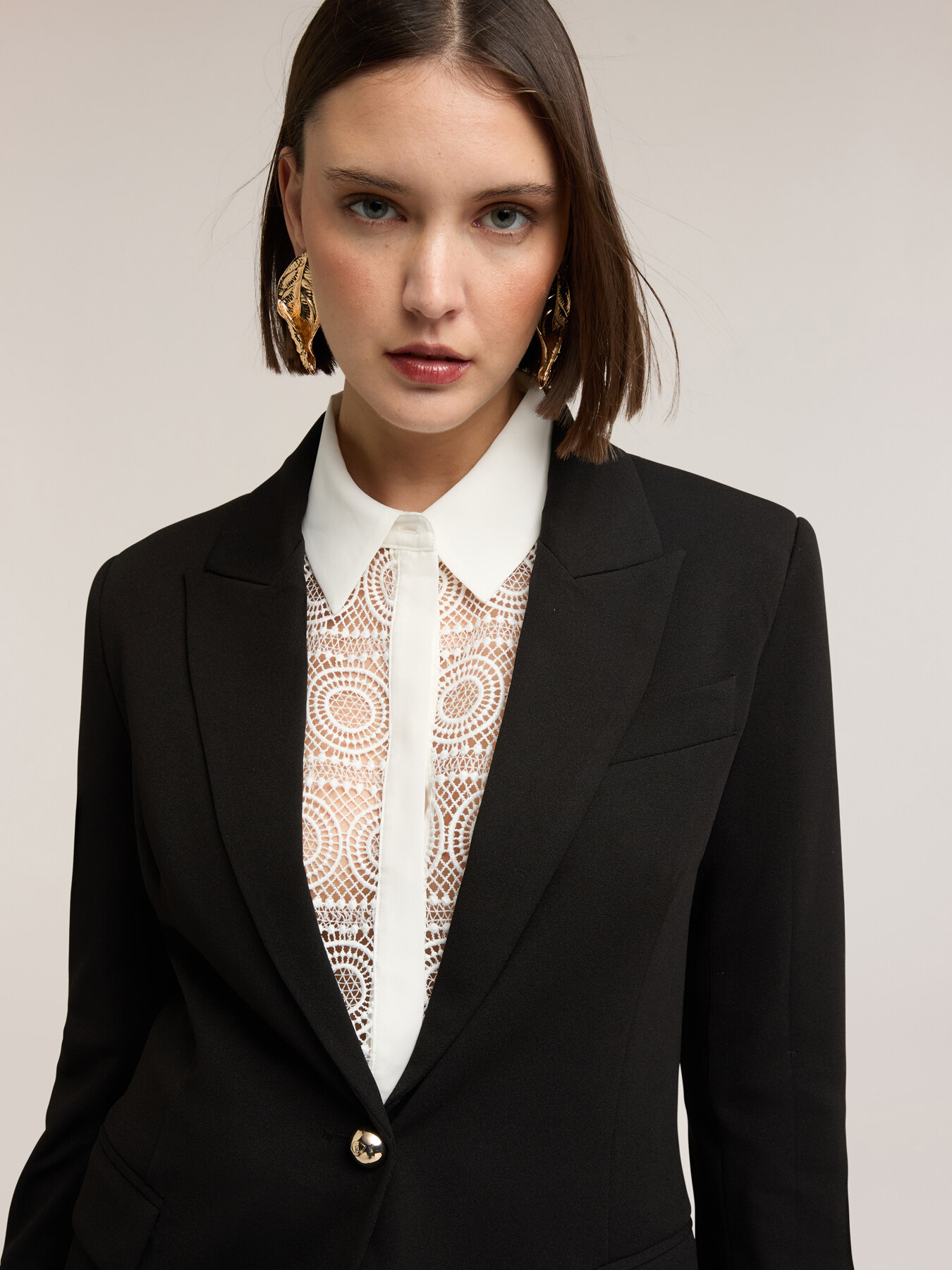 Blazer monopetto con fodera interna a righe image number 2