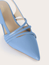 D&eacute;collet&eacute; slingback con listini e tacco kitten image number 3