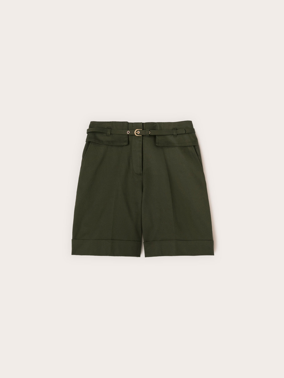 Shorts a vita alta misto cotone